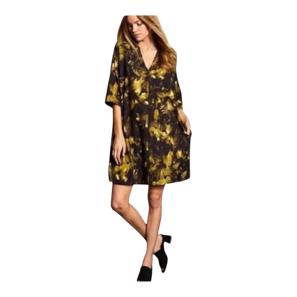 Bryn Walker Bingley Luna Tunic Top Lightweight V-Neck Pockets Small Longline